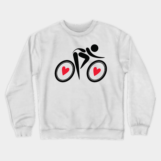 Cyclist Woman Crewneck Sweatshirt by ThyShirtProject - Affiliate